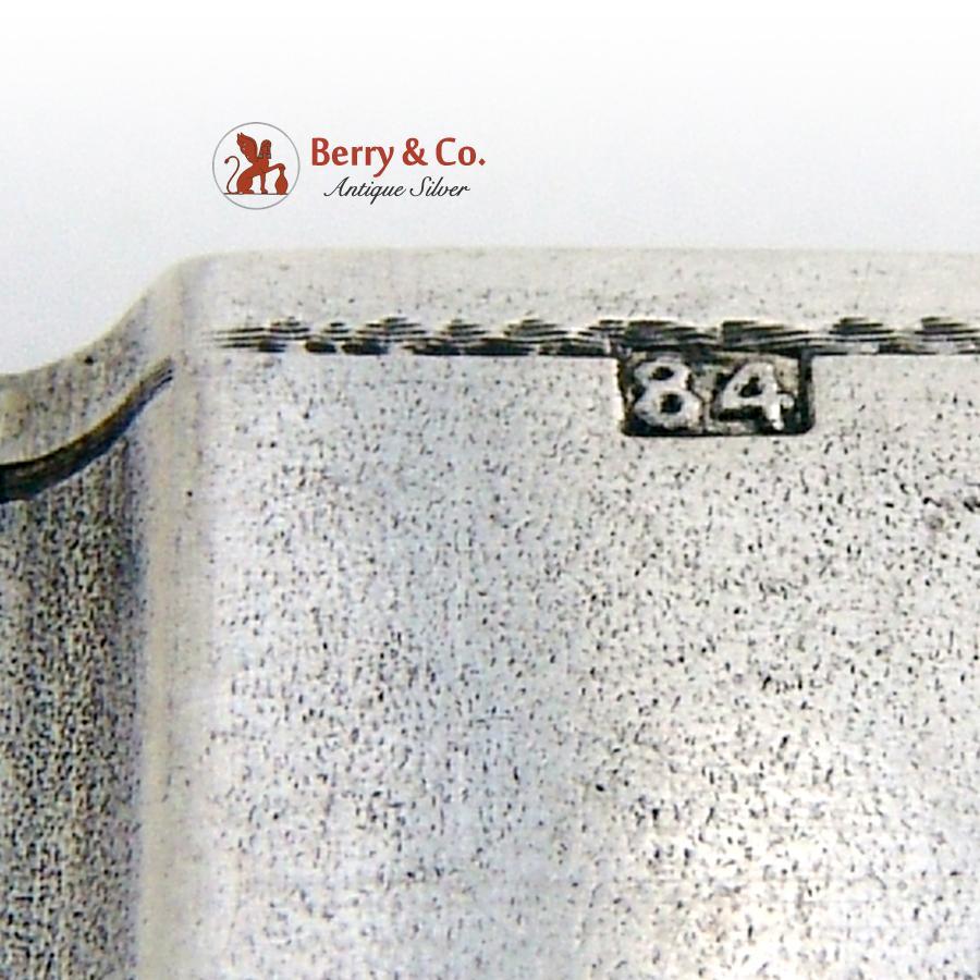 Russian Rectangular Napkin Ring 84 Standard Silver 1910 Monogram NB