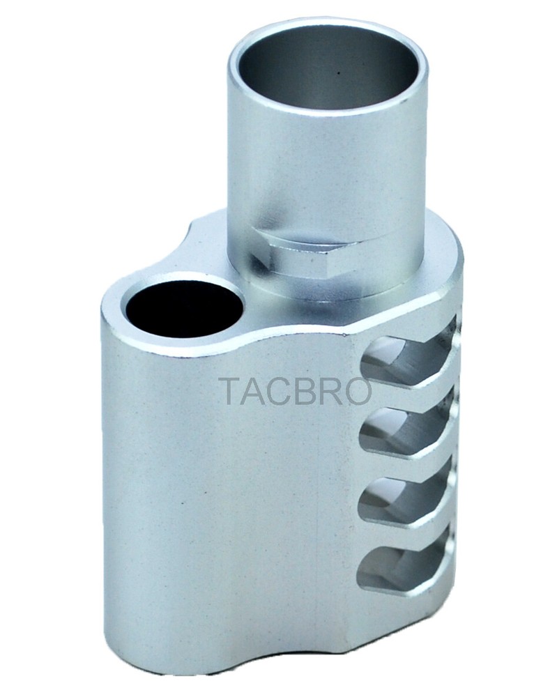 Silver Anodized Aluminum 1911 .45ACP Muzzle Brake Type-A