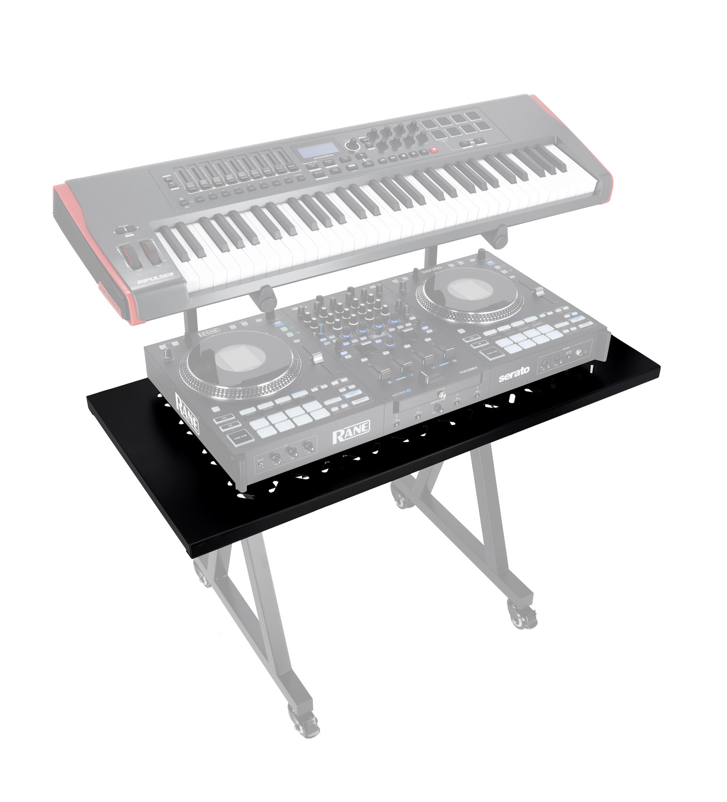 Rockville KS2 Shelf For Z-Stand or X-Stand - Turns Keyboard Stands Into DJ Table