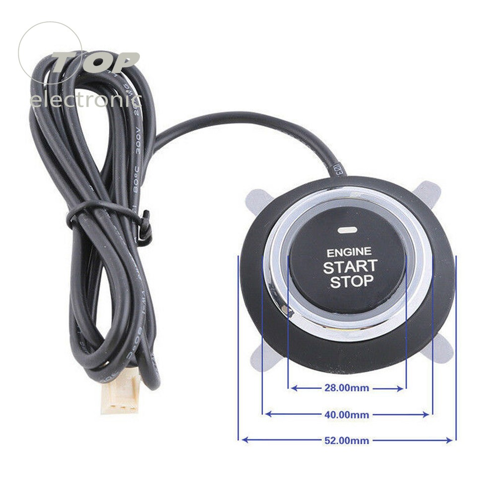 GPS Car Alarm Security System Push Button Start Passive Keyless Remote Kit