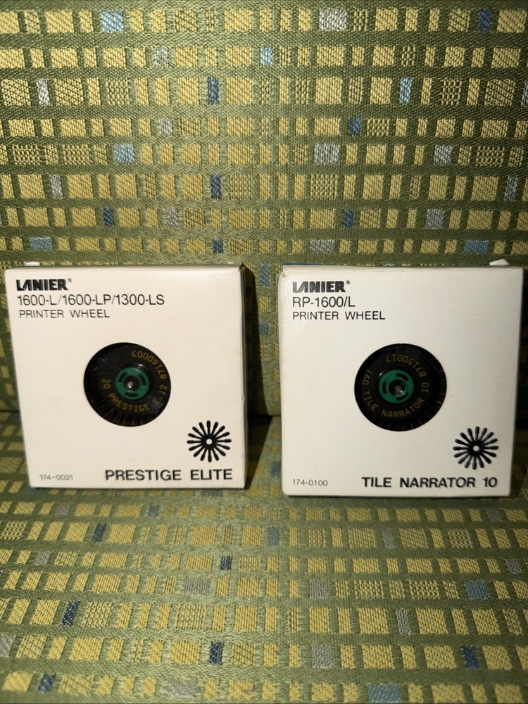 Lanier Printer Wheel 2-Pack: Tile Narrator 10 & Prestige Elite