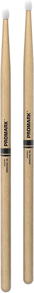ProMark Rebound 5B Hickory Drumsticks, Oval Nylon Tip, One Pair