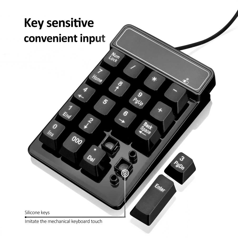 19 Key USB Numeric Keypad for Laptop Notebook PC Computer Financial Accounting