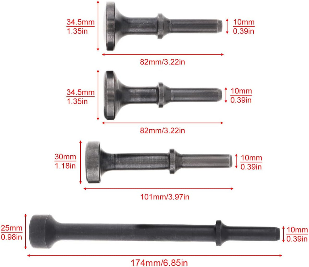 Air Hammer Bits, 4 Pcs Smoothing pneumatic Air Chisel Bits Suitable for Removing