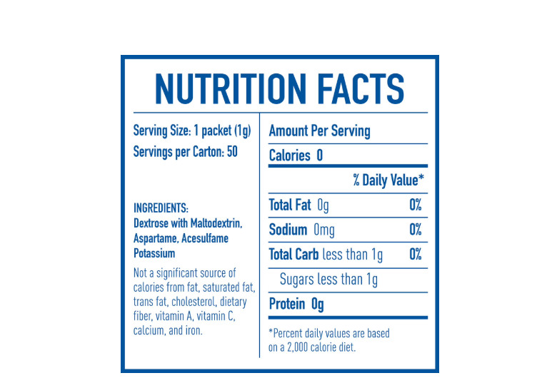 Equal Zero Calorie Sweetener Packets, 1,000 ct.