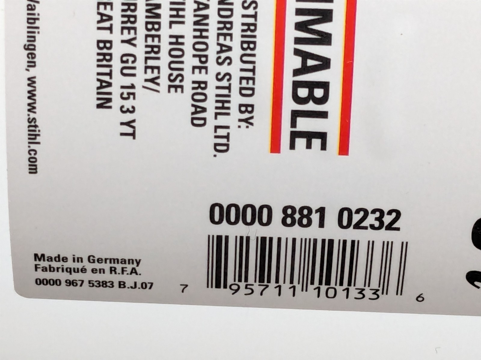 GENUINE OEM ✅ STIHL 5L (1.32 gal) transparent GAS CAN P/N: 0000 881 0232