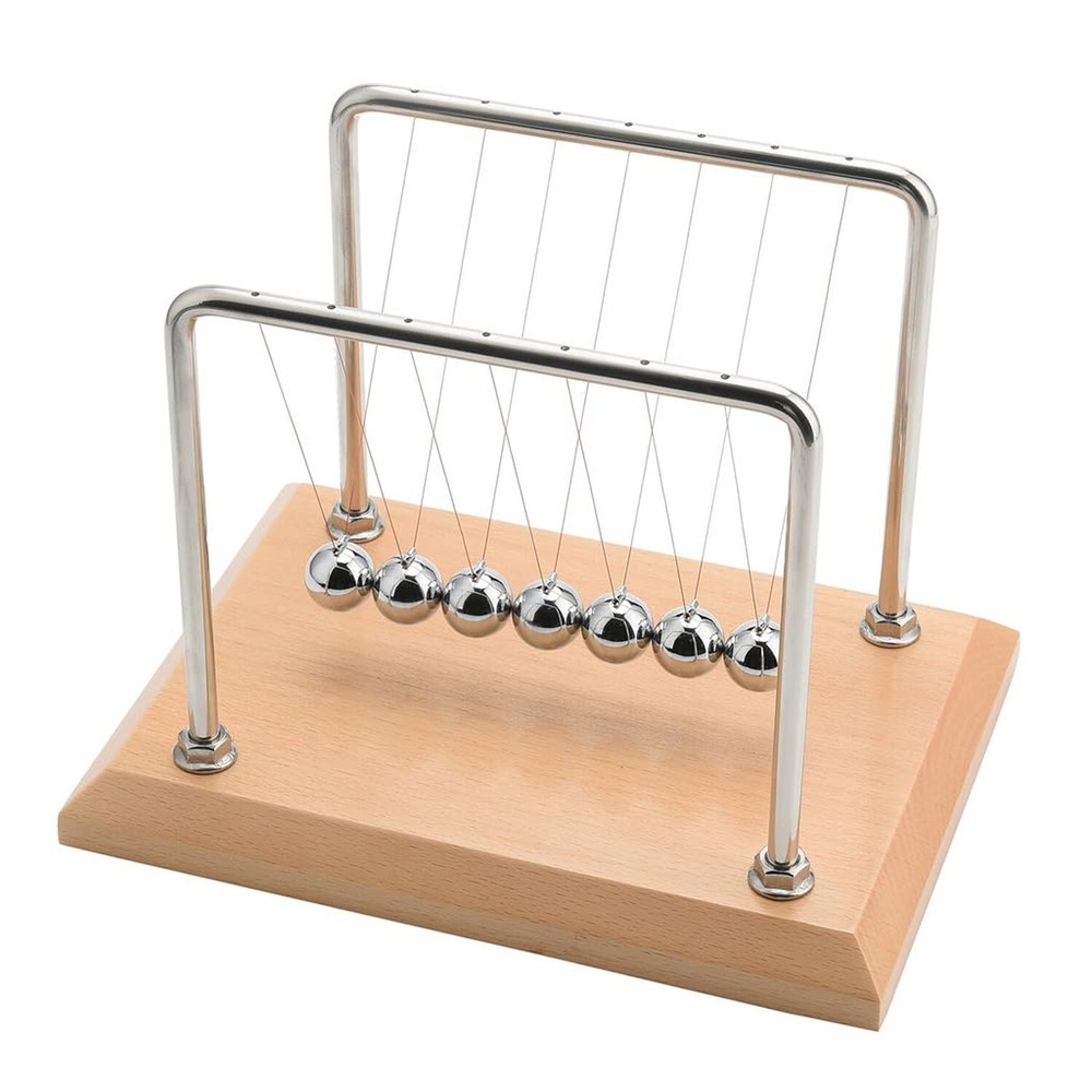CERROPI Large Newtons Cradle Pendulum with 7 Balls, Physics Perpetual Motion ...