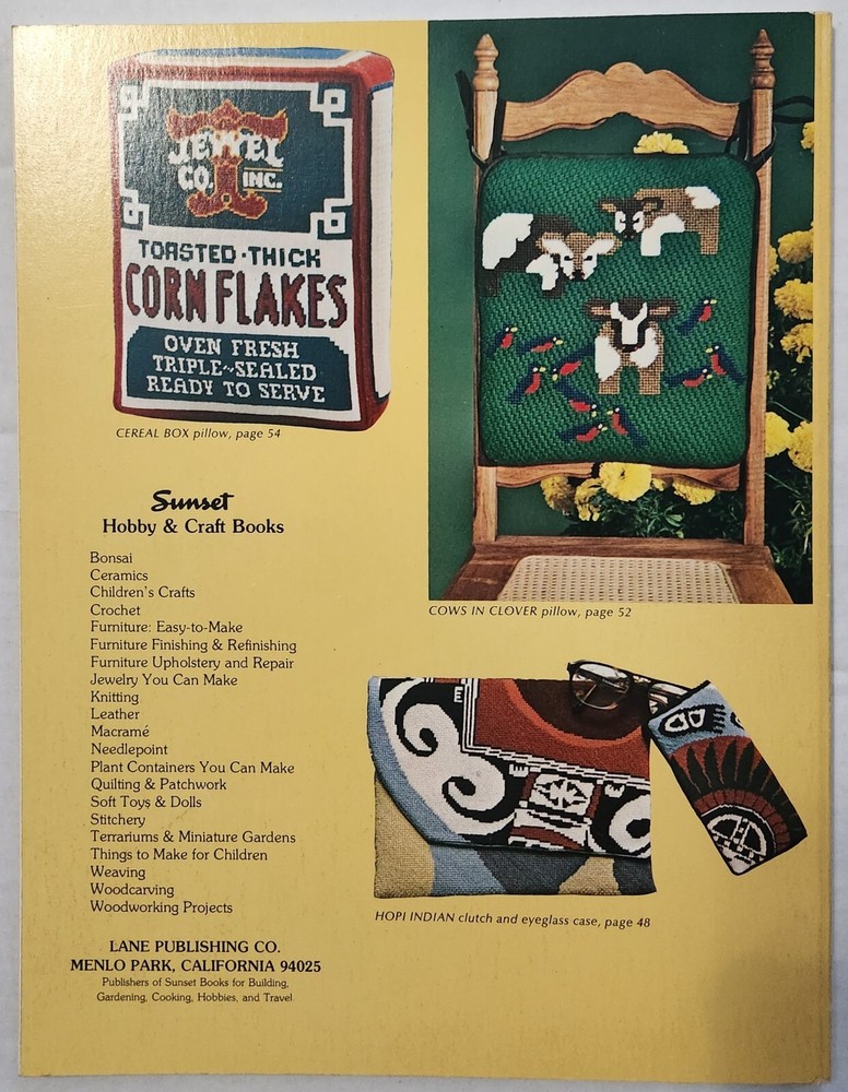 Vintage Sunset Book Needlepoint: Techniques and Projects ~ 1977