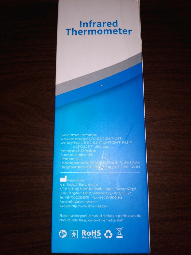 BBLOVE Infrared Thermometer, New Open Box.