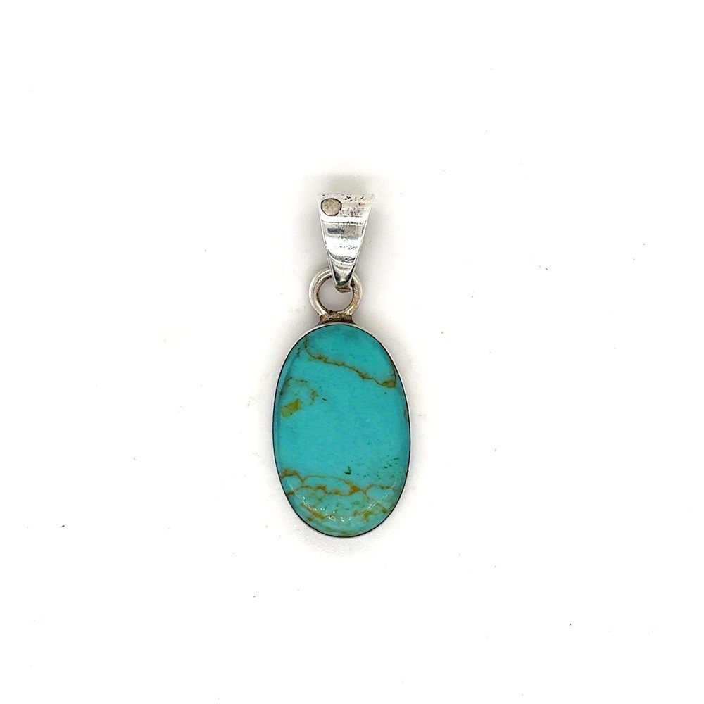 Sterling Silver Turquoise Pendant 4.6g