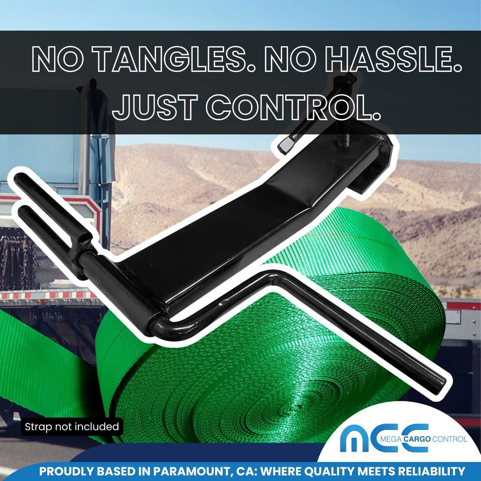 4 Pack Winch Strap Winder for Roll-Up Flatbed Trailer Winch Strap Up To 4" Wide