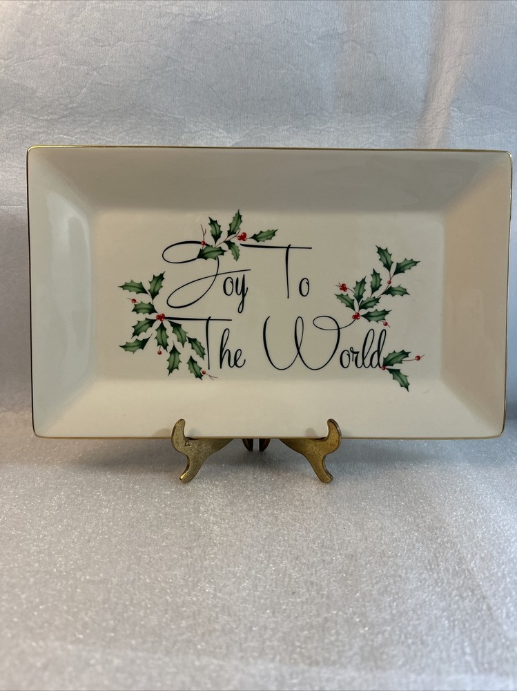 Lenox Joy to the World Rectangular Sentiment Tray HOLIDAY Collection