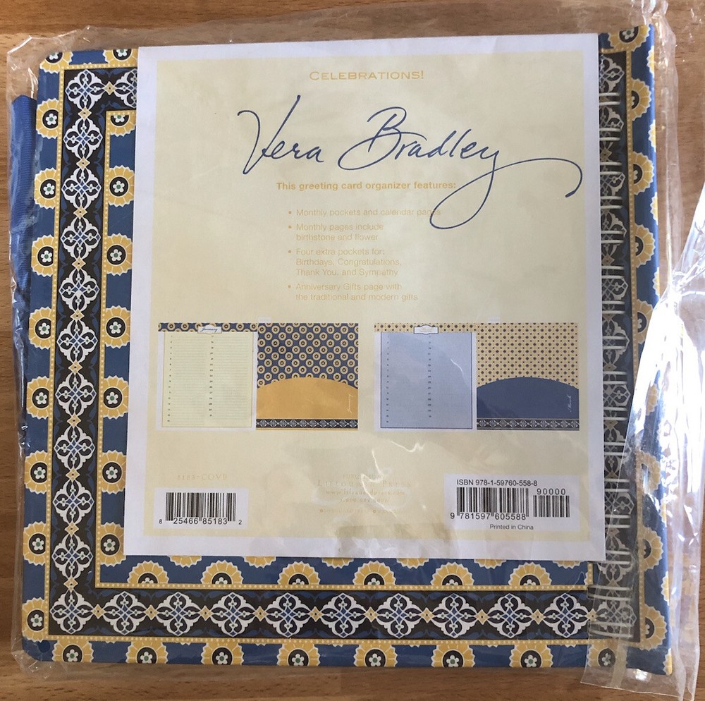 Vera Bradley Celebrations Card Organizer
