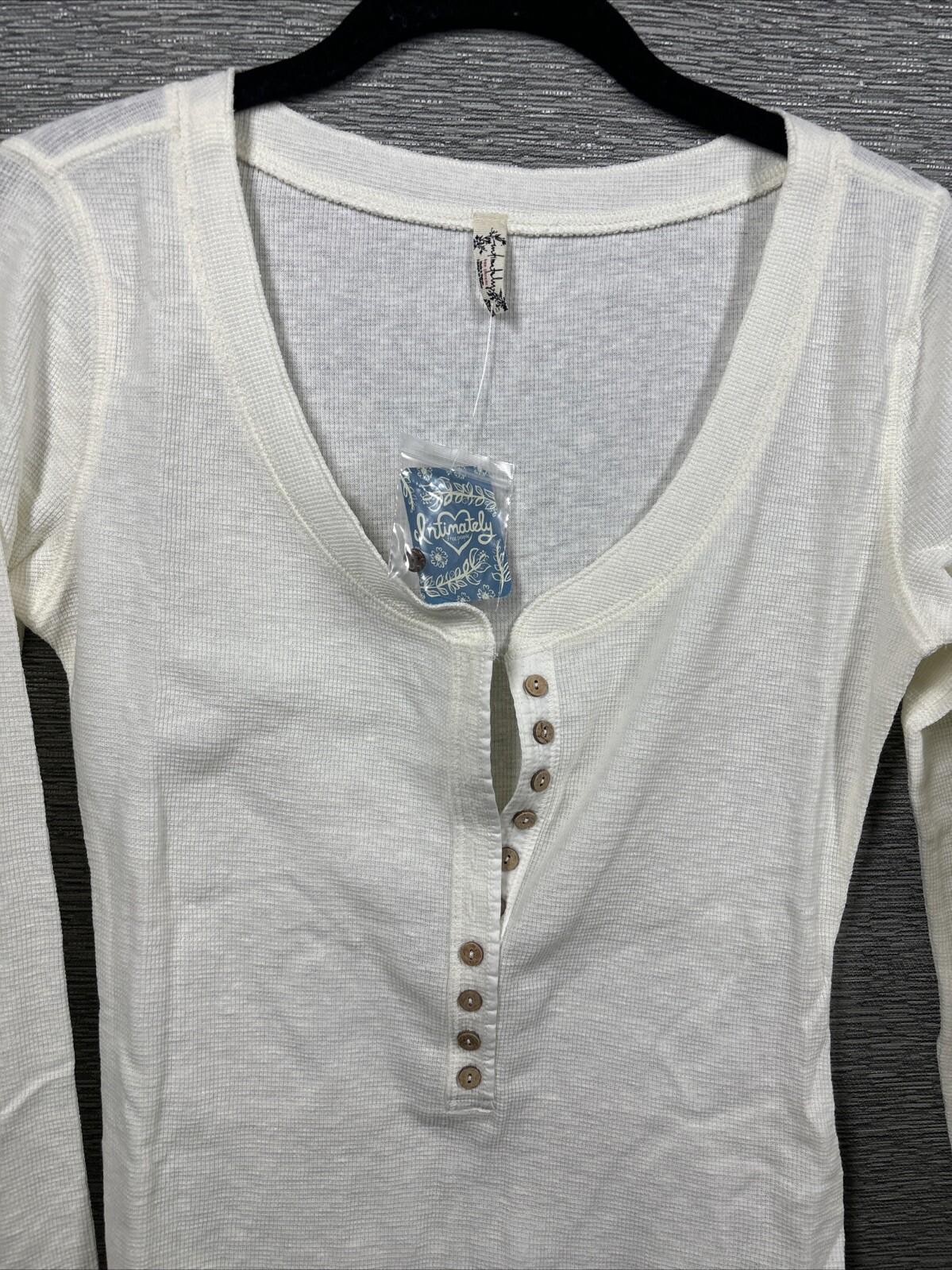 NEW Intimately Free People Dylan Thermal Bodysuit Ivory Size S