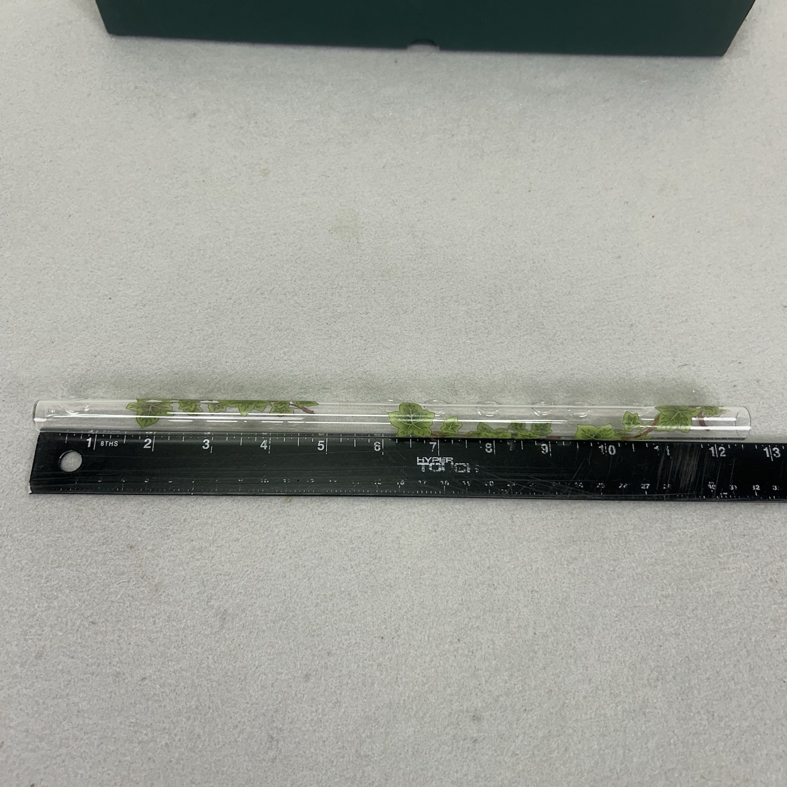 Hall Crystal Flute Piccolo in C Green Ivy With Box Glass Wind Instrument 12.5”