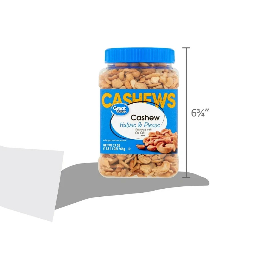 Great Value Cashew Halves & Pieces, 27 oz