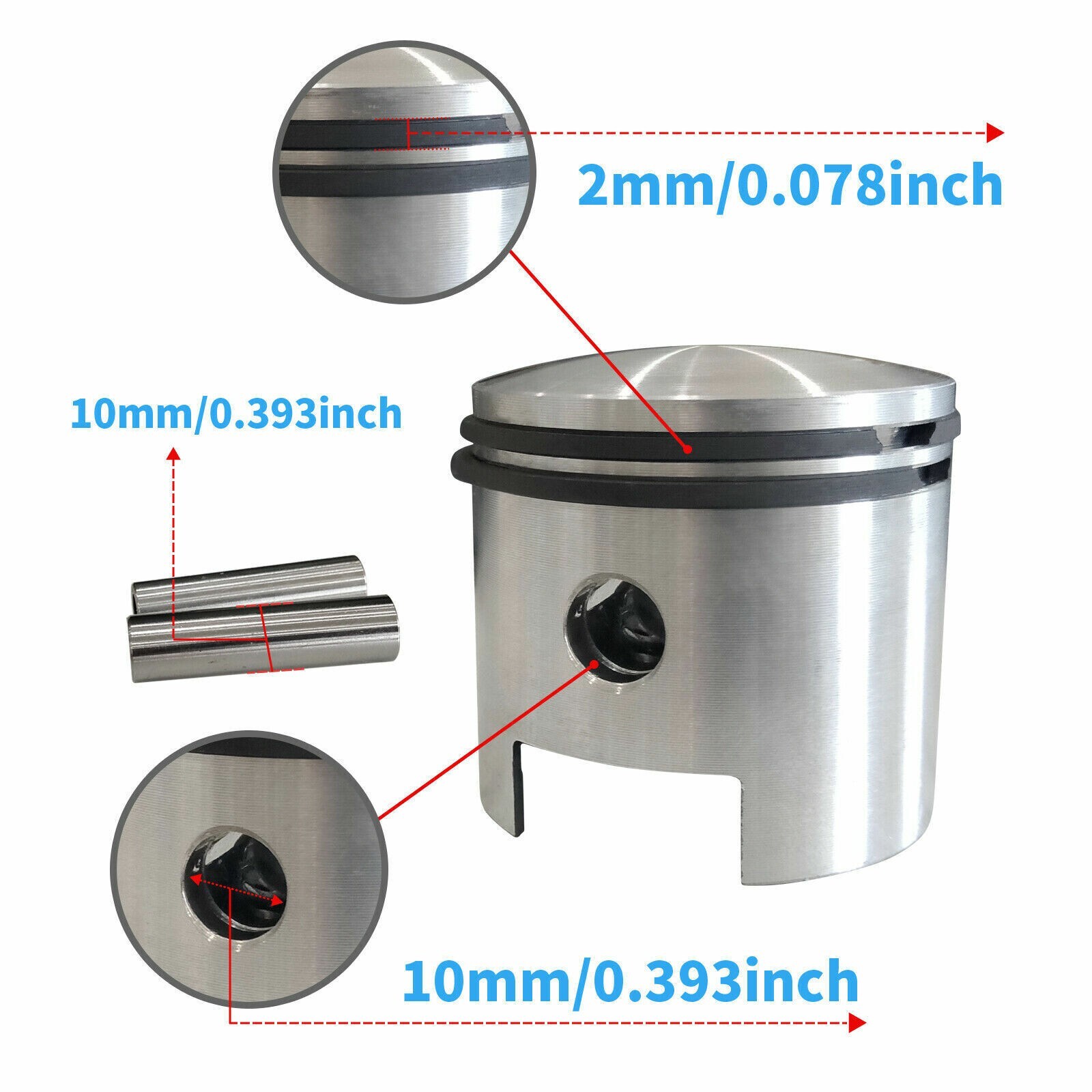 CDHPOWER YD100-CDH Cylinder 50MM (Two In One) and Piston,2 Stroke YD100 Engine