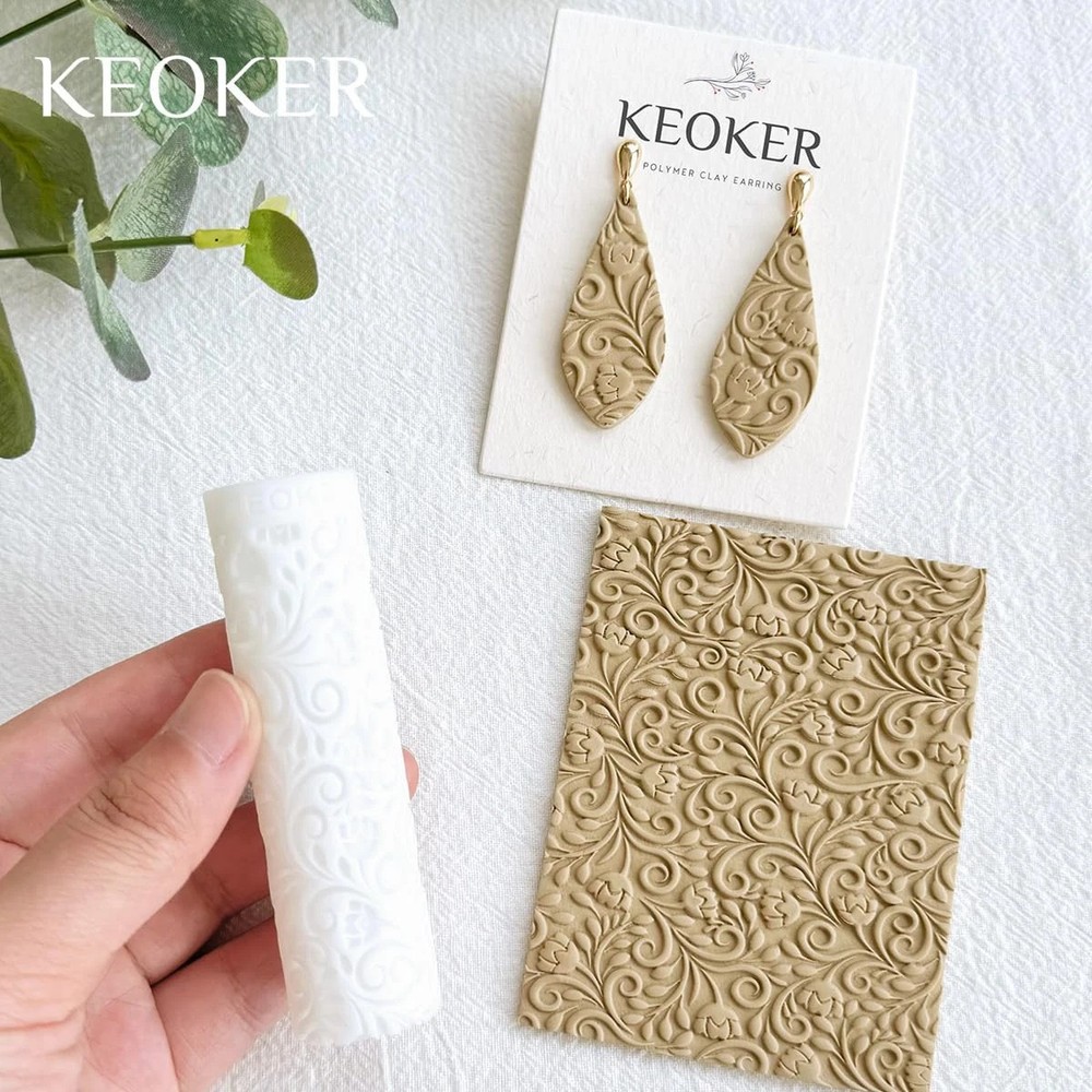 Polymer Clay Texture Roller - Great for Making Earrings, like Texture Sheets, Wo