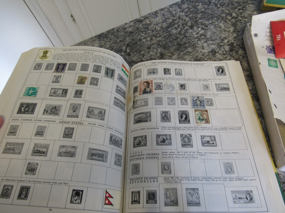 My First Stamp Album Vintage 1960 Minkus Publications Includes Many Stamps