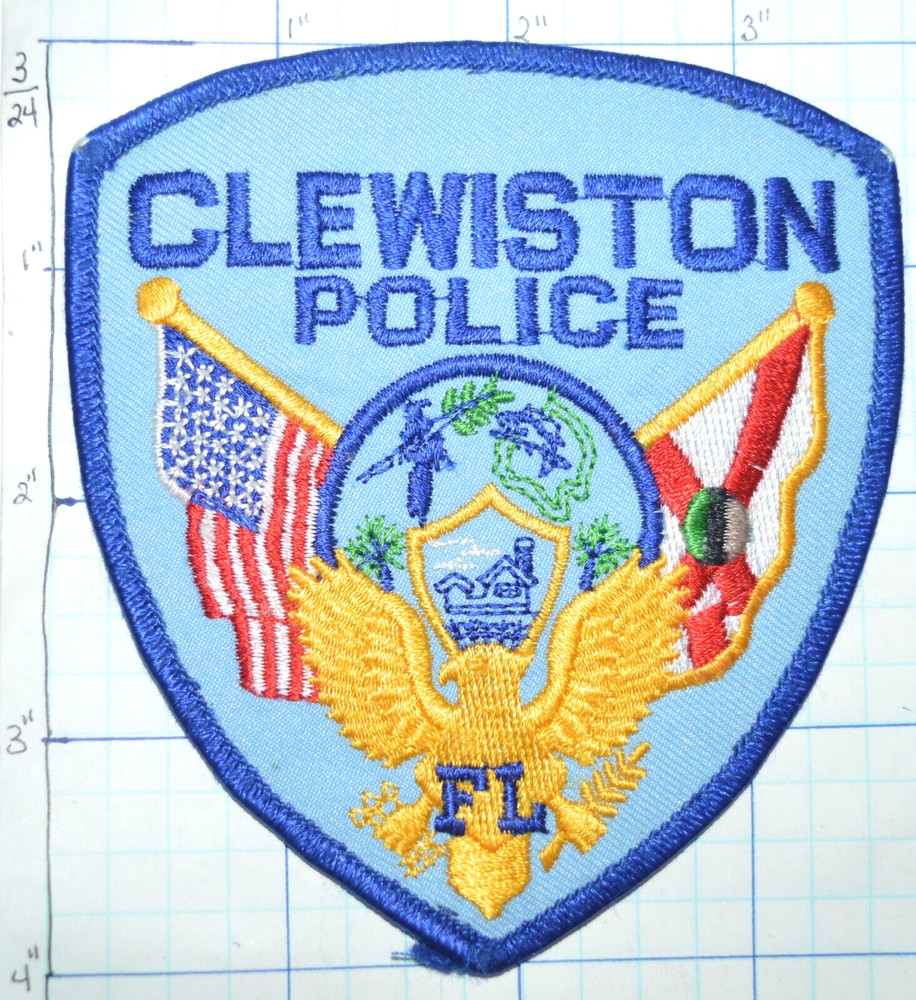 FLORIDA, CLEWISTON POLICE DEPT BLUE PATCH