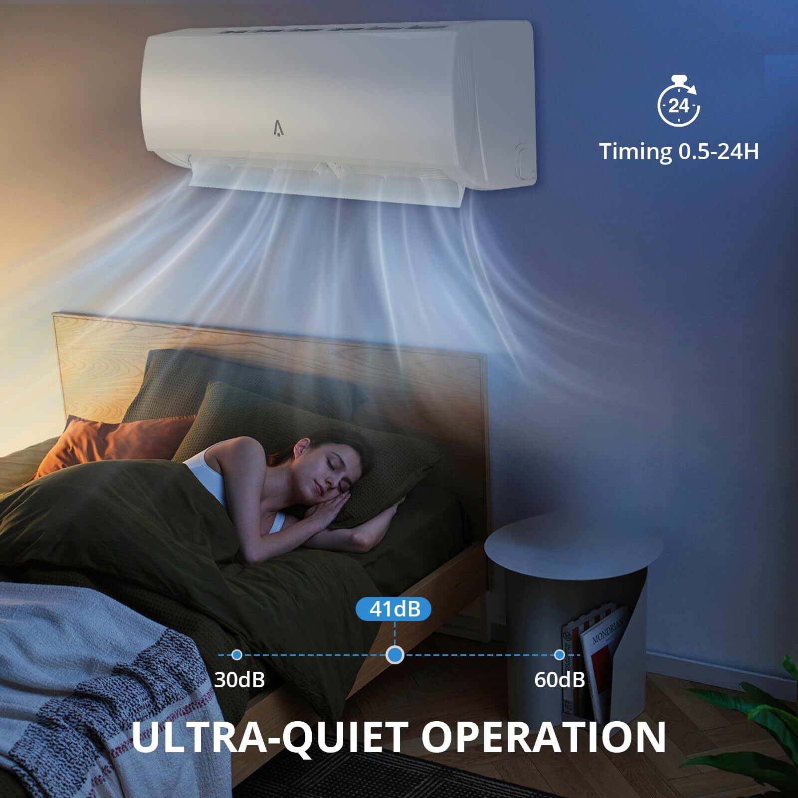 12000 BTU Mini Split Air Conditioner Ductless Inverter AC W/Heat Pump 230V WIFI