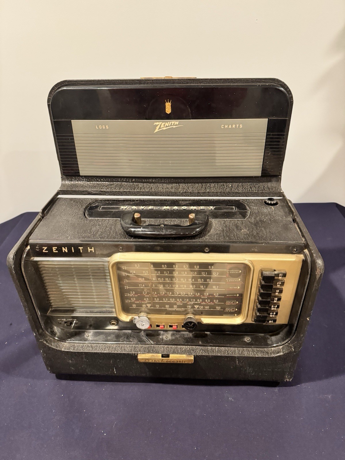 Zenith Trans-Oceanic S-558O Transoceanic Shortwave Radio Black WORKING