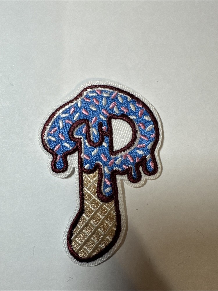 Phillies Sprinkle Cone P Embroidered Iron On Patch