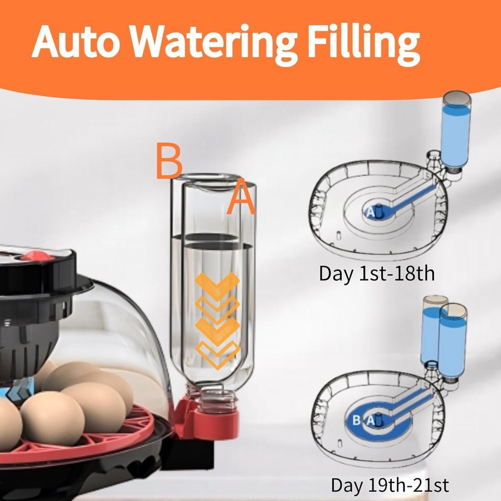 12 Egg Incubators for Hatching Eggs with Automatic Egg Turning and Humidity-FREE