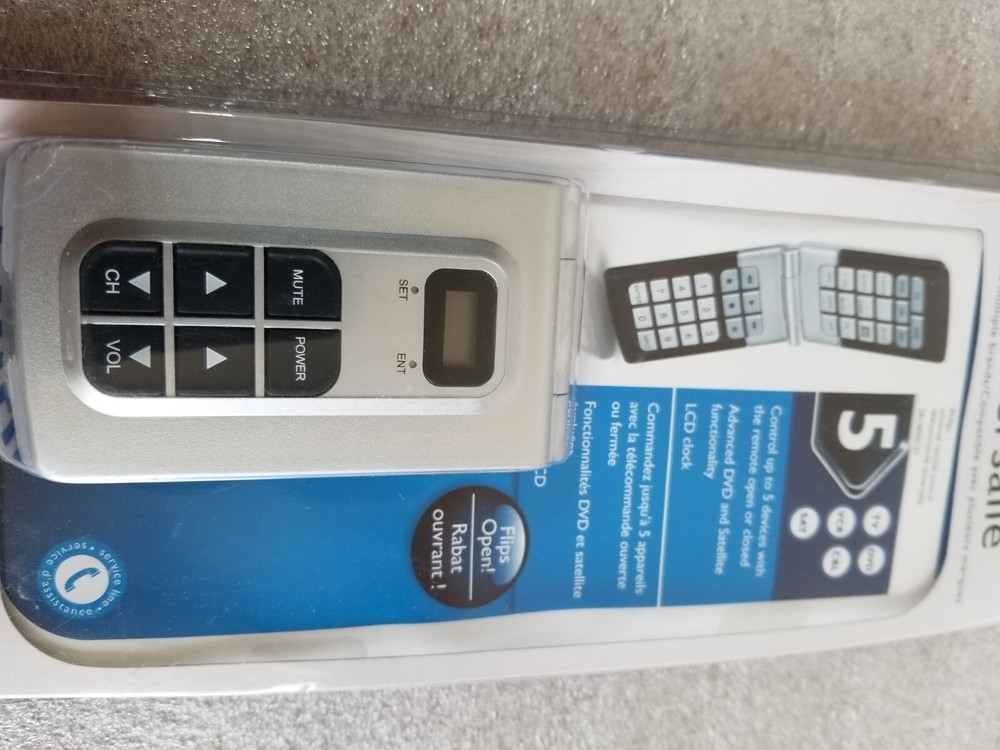 Philips Universal Remote 5 Component Flips Open Sealed New