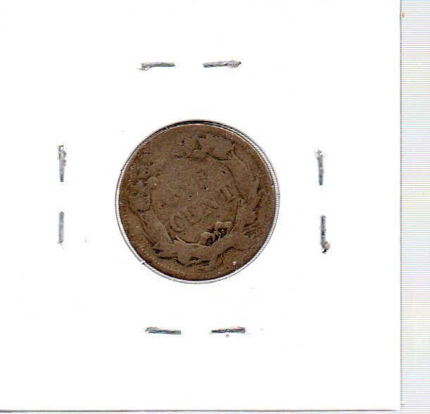 1858 Flying Eagle Cent "Actual Penny Pictured" Misaligned