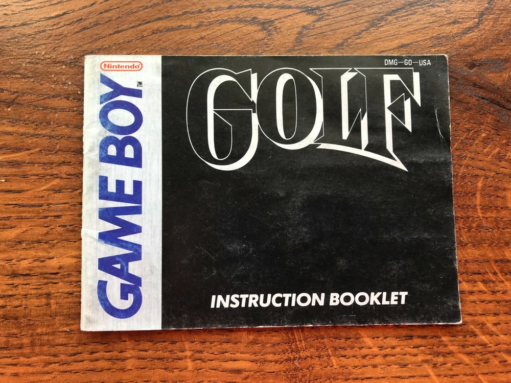 Golf Original Nintendo Gameboy Instruction Manual Only