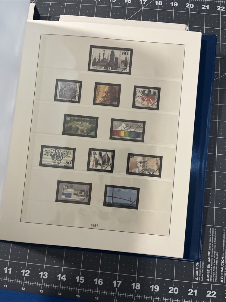 Lindner Binder / Dust Cover Specialty Stamp Album Pages Deutschland 1986-1991