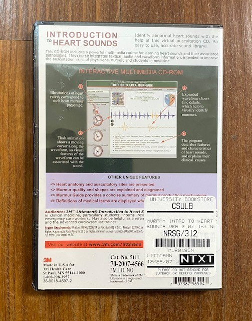 3M Littmann Introduction to Heart Sounds Educational CD-ROM version 2.0