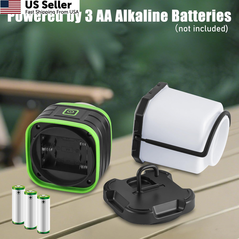 Lichamp LED Camping Lantern, Battery Powered Lights Green