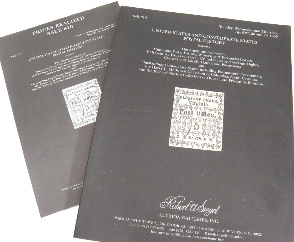 Siegel Stamp Auction Catalog 1999 w Prices Argentum Collection Carrier Locals