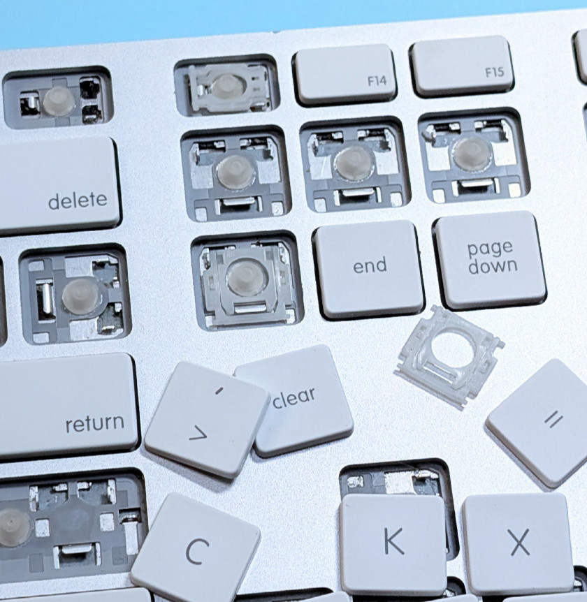 🍏Replacement KEYS Apple Wired Keyboard A1243 Individual Key Cap + Hinge Switch