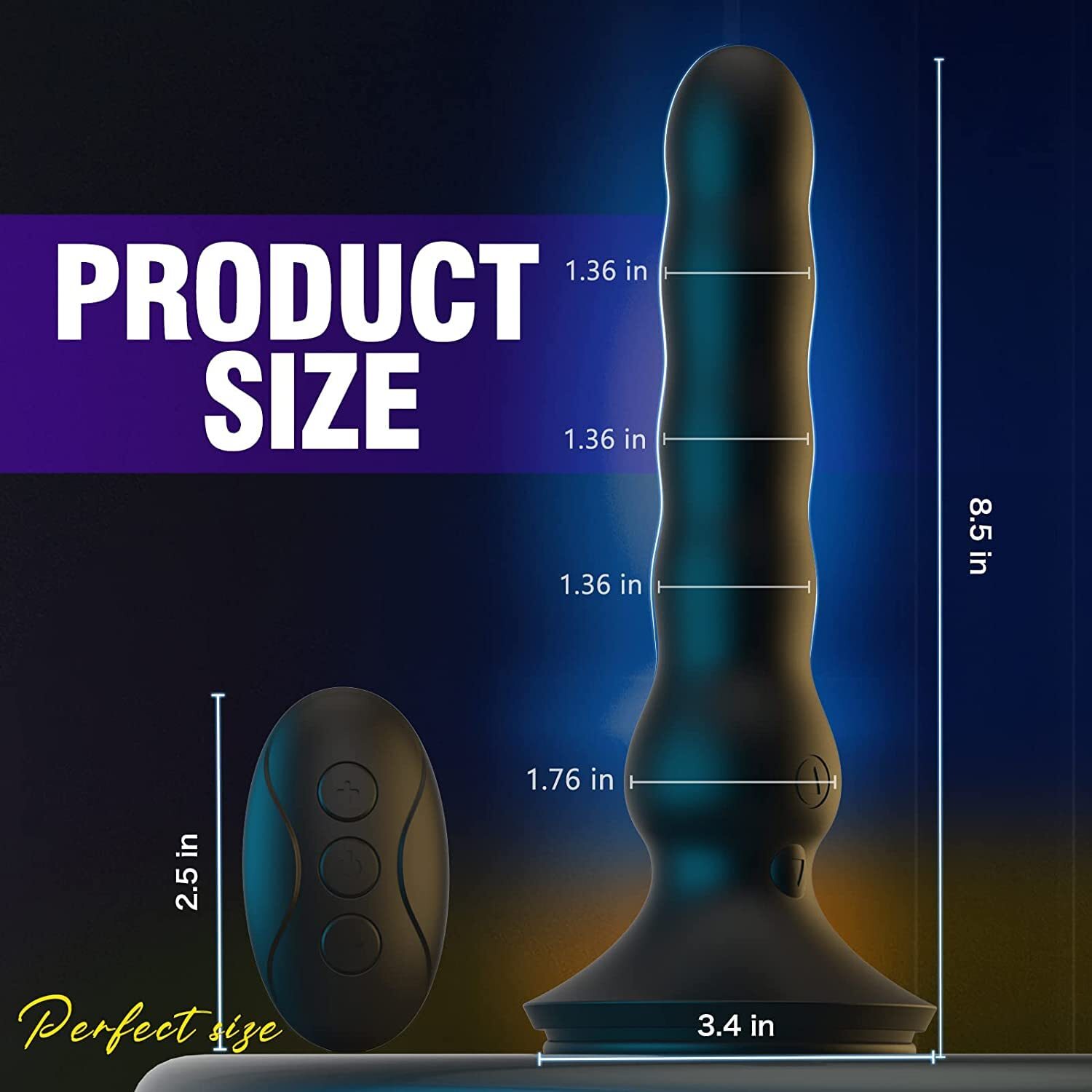 Vibrating Wave Anal Dildo Male Prostate Massager Vibrator Sex Toys for Men Women