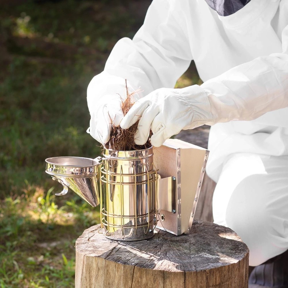 Professional White Large Beekeeping Suit, Jacket, Pull Over, Smock with Veil,