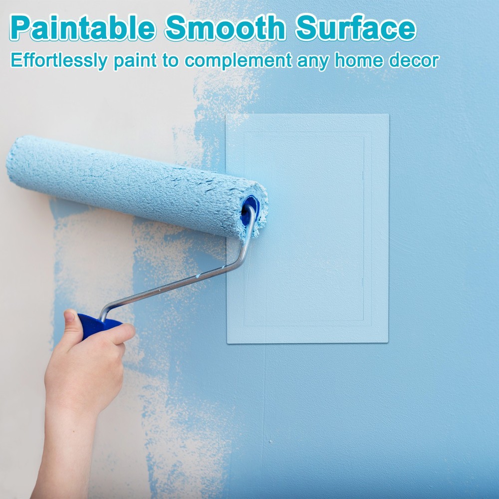 1-Pack Access Panel for Drywall, 5.7x9" Plastic Self Adhesive Cover [White]