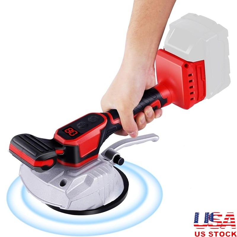 18V Tile Vibration Tool Adjustable Speed Strong Suction 110lbs Capacity New