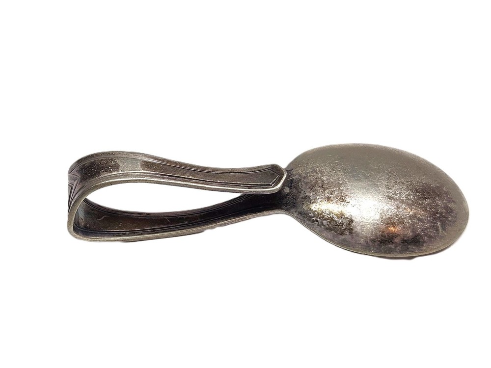 Vintage Rogers Silverplate Baby Infant Loop Handle Feeding Spoon