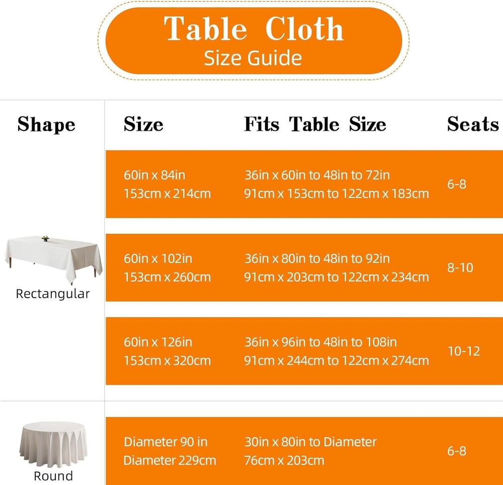 10 Pack White Table Cloth Rectangle Tablecloths 60X102 Inch,Polyester Table Clot