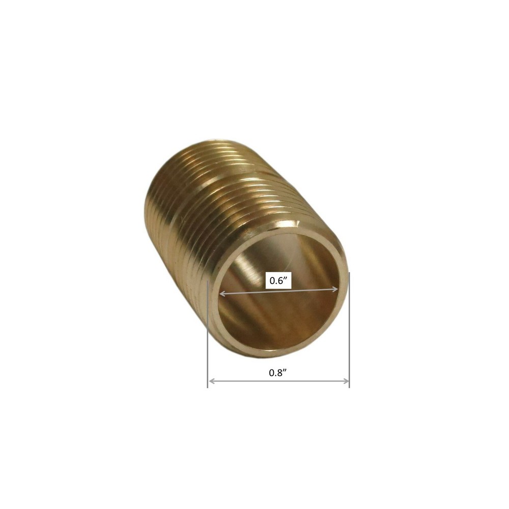 Leyso 1/2" NPT Brass Pipe Nipples Fitting Male Threaded (5 Pack)