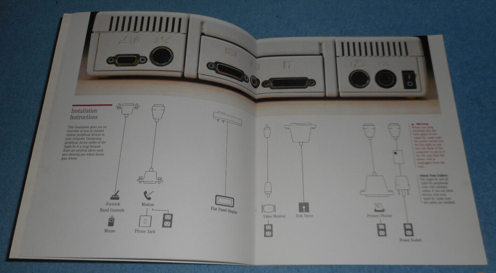 1984 Apple Setting Up Your Apple IIc Computer Instruction Manual Guide Booklet