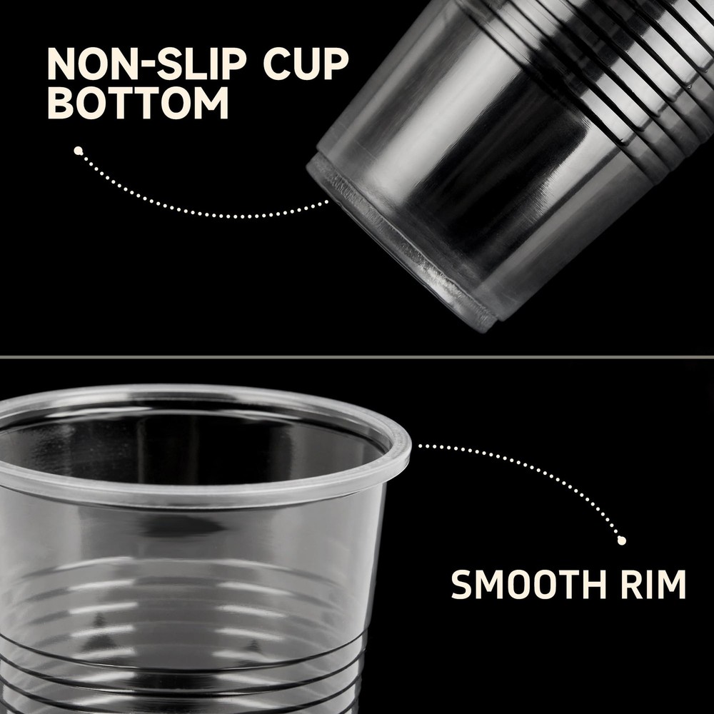 9 oz Plastic Cups, 500 Pack - Clear Disposable Drinking Water Cups for Cold B...