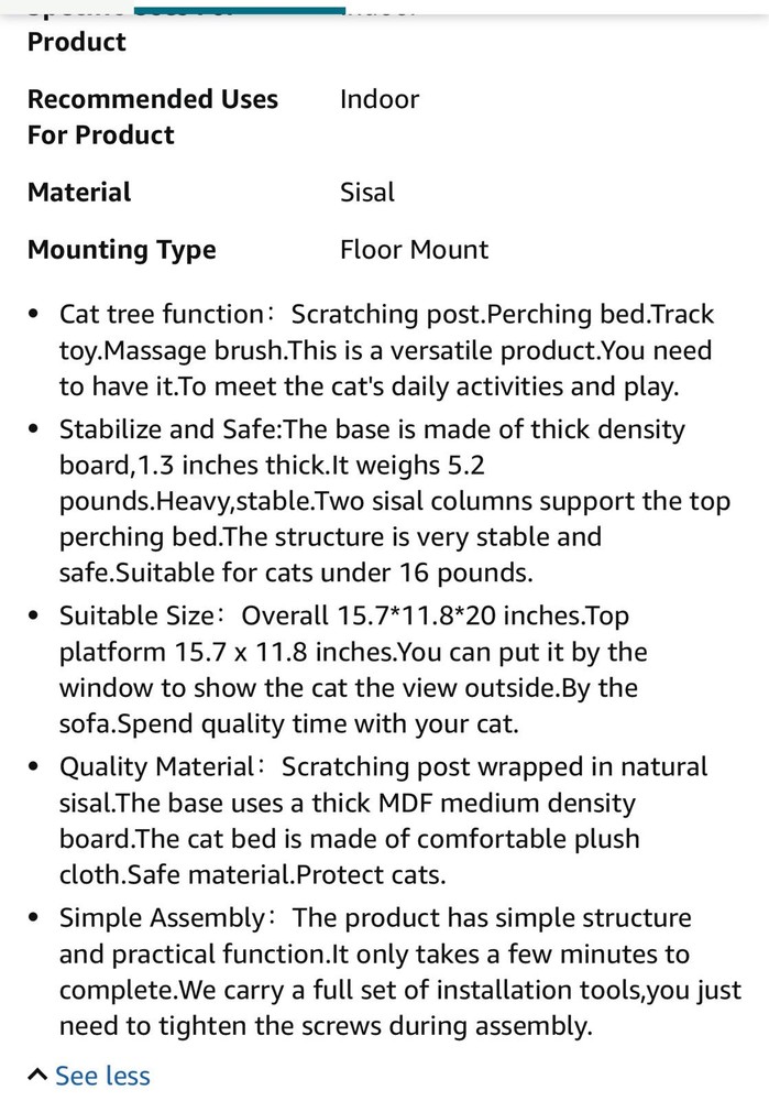 New cat scratching post bed