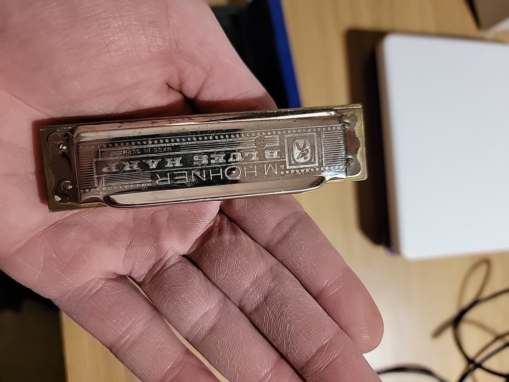 M. HOHNER BLUE HARP.