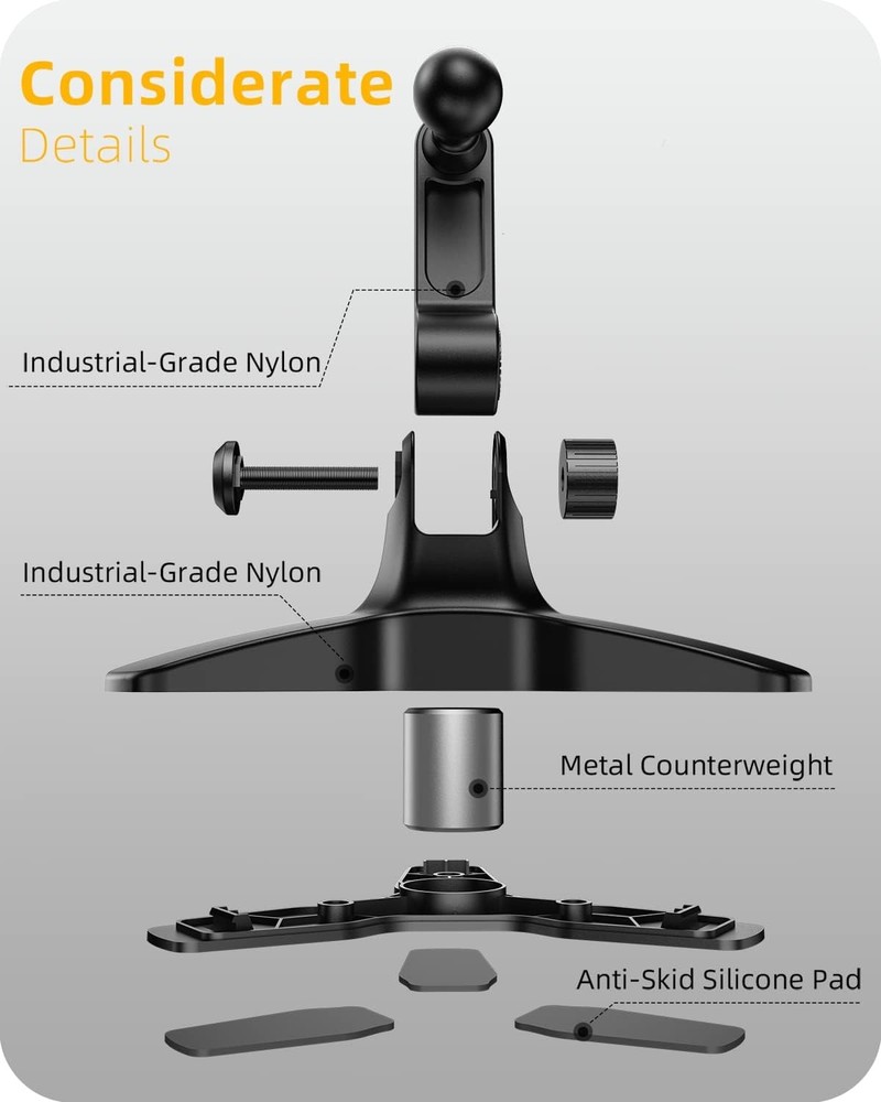 APPS2Car Cell Phone Stand for Desk Adjustable Desktop Thick Black