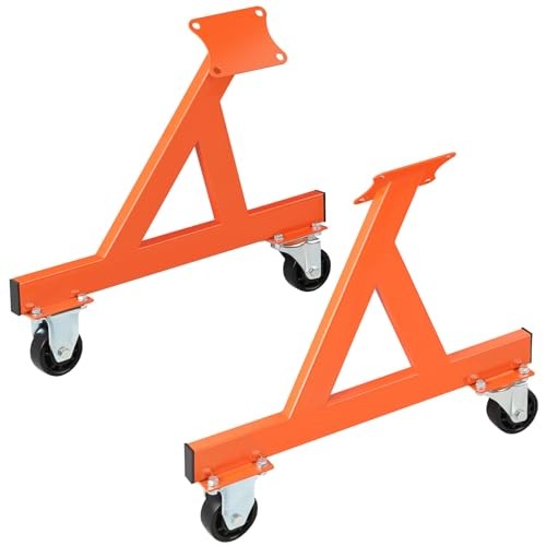 LS Engine Stand Cradle, Rolling Storage Stand for GM Chevy V8 LSx Orange