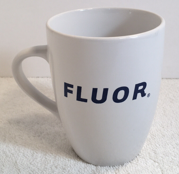 Fluour Construction Engineering White Ceramic Cup